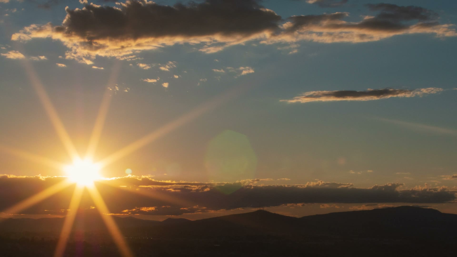 Sunset over the Hudson Valley landscape